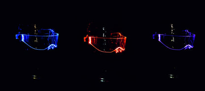 The Original Illuminated Cyberpunk Cyber goth visor Hex V3 visor *choose your own led color*