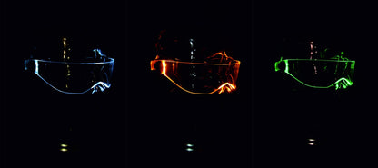 The Original Illuminated Cyberpunk Cyber goth visor Hex V3 visor *choose your own led color*