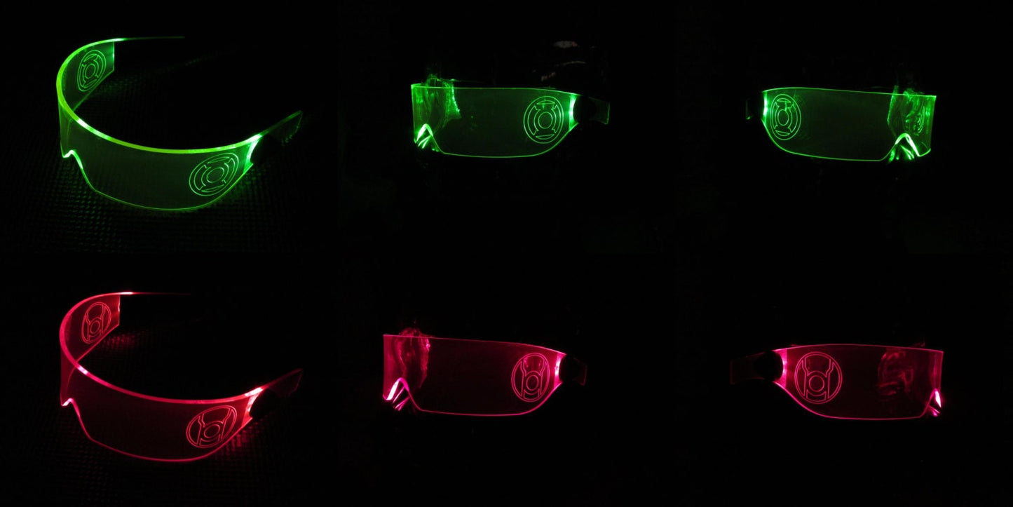 The original Illuminated Lantern Corps Cyberpunk Cyber goth visor