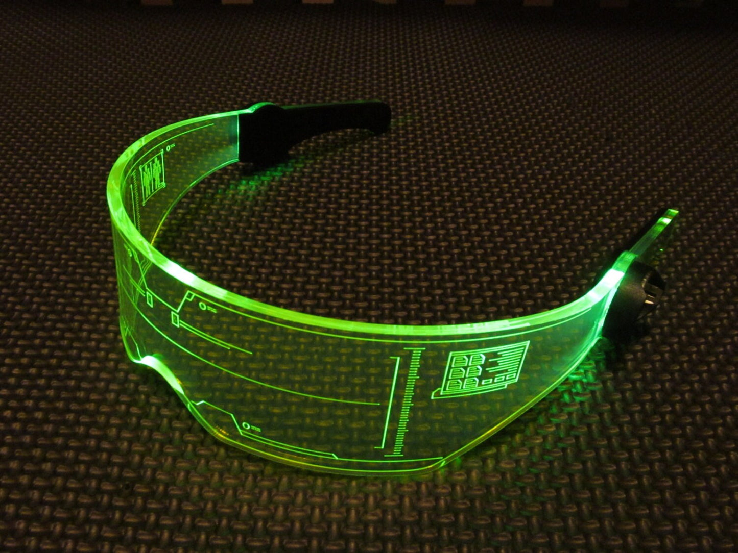 The original Illuminated Cyberpunk Cyber goth visor Citadel Neon Green